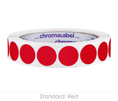 3/4" Permanent Round, Color-Code Dots: 1,000/Roll