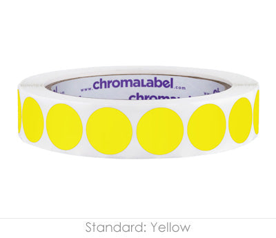 3/4" Permanent Round, Color-Code Dots: 1,000/Roll