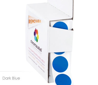 3/4" Removable Round, Color-Code Dots: 1,000/Box