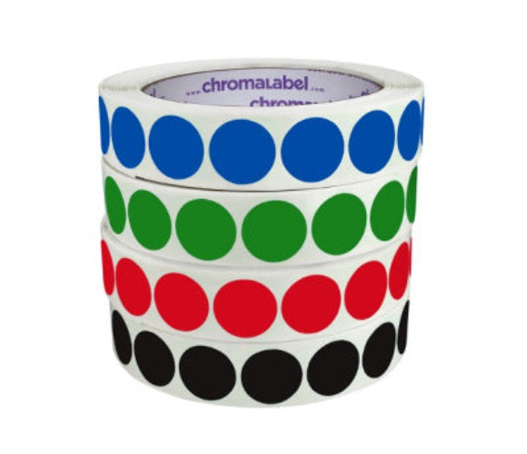 3/4" Removable Round, Color-Code Dots: 1,000/Roll