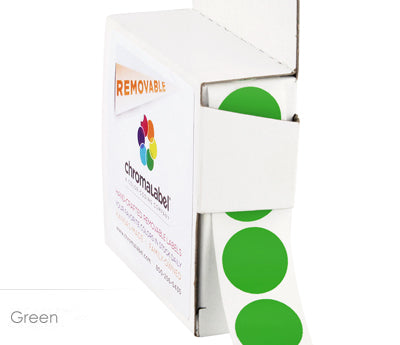 3/4" Removable Round, Color-Code Dots: 1,000/Box