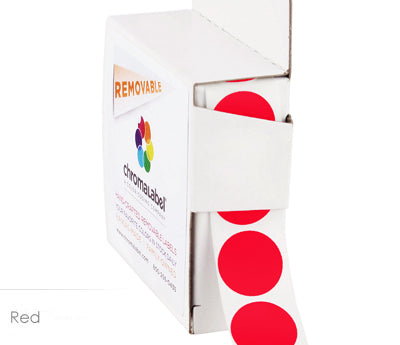 3/4" Removable Round, Color-Code Dots: 1,000/Box