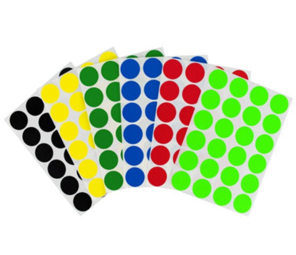3/4" Removable Round, Color-Code Dots: 1,008/Pack