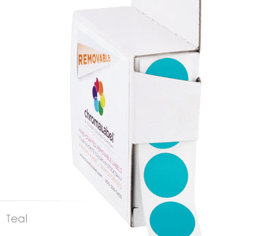 3/4" Removable Round, Color-Code Dots: 1,000/Box