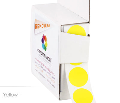 3/4" Removable Round, Color-Code Dots: 1,000/Box
