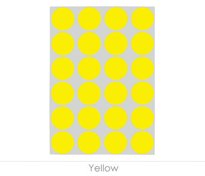 3/4" Removable Round, Color-Code Dots: 1,008/Pack