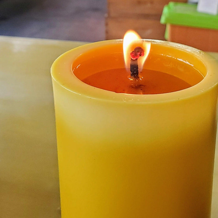 3-Inch Wide Beeswax Pillar Candles