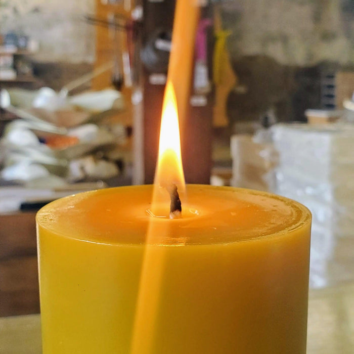 3-Inch Wide Beeswax Pillar Candles