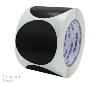 3" Permanent Color-Code Round Circle Inventory Labels: 500/Roll