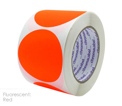 3" Removable Color-Code Round Dot Inventory Labels: 500/Roll