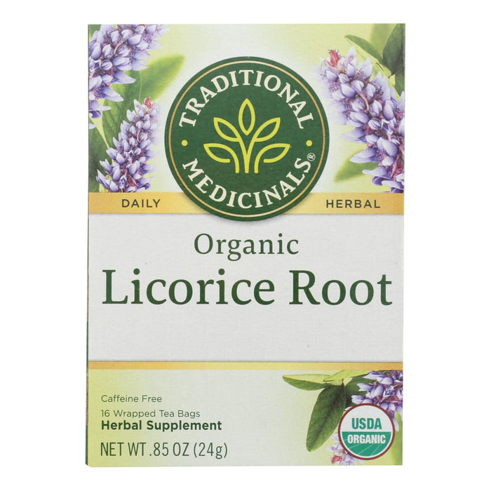 Traditional Medicinals Organic Licorice Root Herbal Tea (6 Pack - 16 Tea Bags Each)