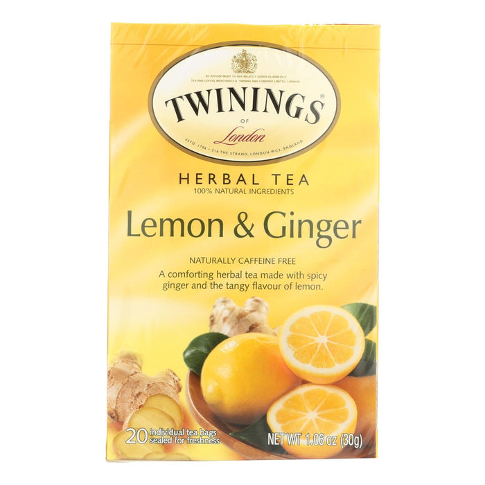 Twinings Green Tea: Lemon & Ginger Bliss (Pack of 6 - 20 Bags)