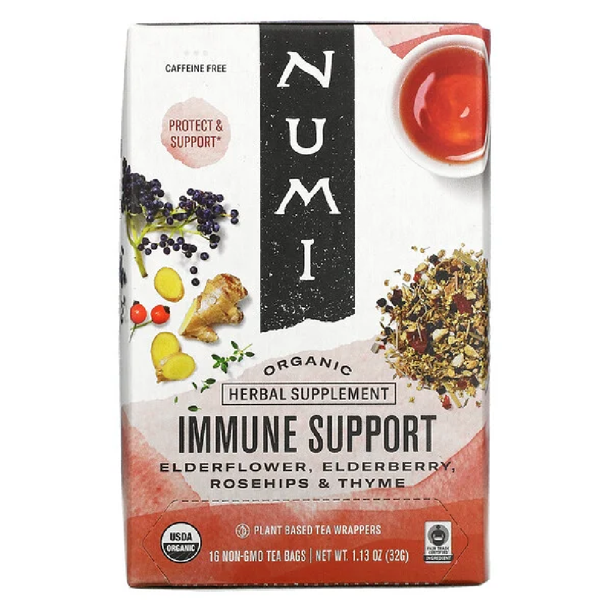 Numi Tea Immune Support Herbal Tea (Pack of 6 x 16 Bags)