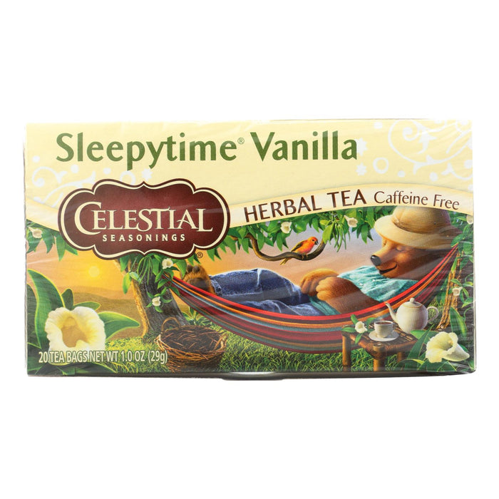 Celestial Seasonings Sleepytime Vanilla Herbal Tea, 6-Pack of 20-Count Boxes