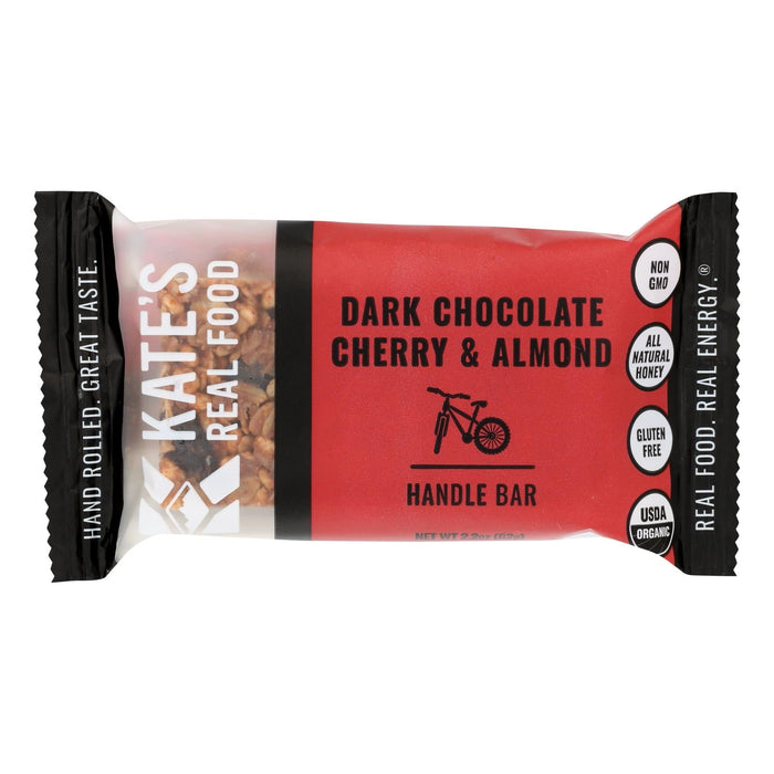 Kate's Real Food Organic Dark Chocolate Almond Energy Bar, 2.2oz (Case of 12)