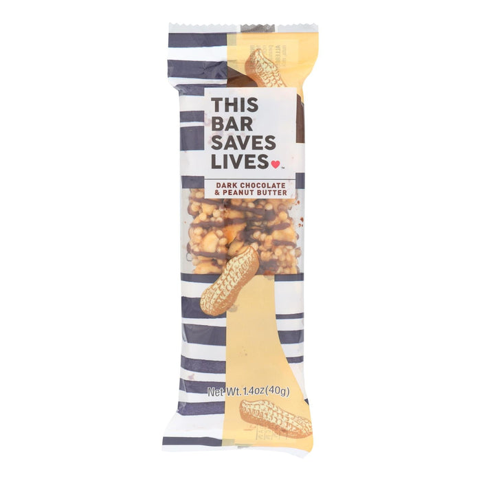 This Bar Saves Lives - Bar Peanut Butter Dark Chocolate - Case Of 12 - 1.4 Oz.