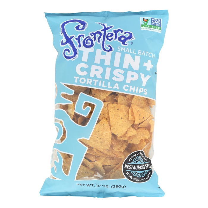 Frontera Foods Thin & Crispy Tortilla Chips, 10 Oz. (Pack of 12)