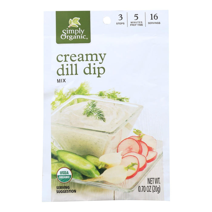 Simply Organic Creamy Dill Dip Mix, 0.7 Oz. (Case of 12)