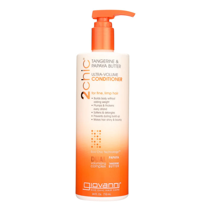 Giovanni 2chic Ultra-Volume Tangerine and Papaya Butter Conditioner, 24 fl oz
