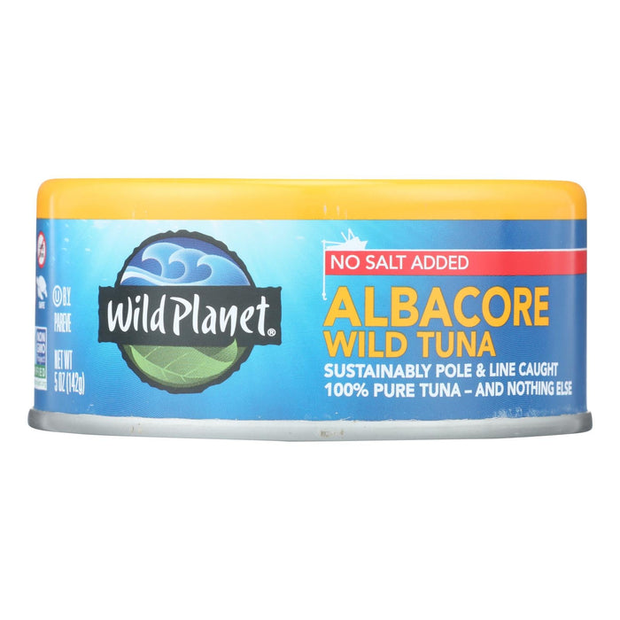 Wild Planet Wild Albacore Tuna (Pack of 12) - No Salt Added, 5 Oz.