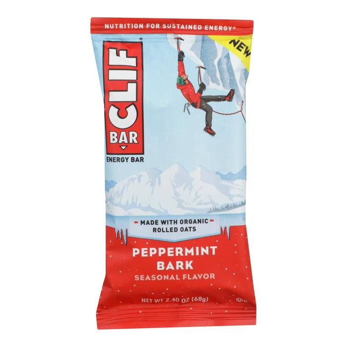 Clif Bar Peppermint Bark Energy Bar - Case of 12 - 2.4 oz Each