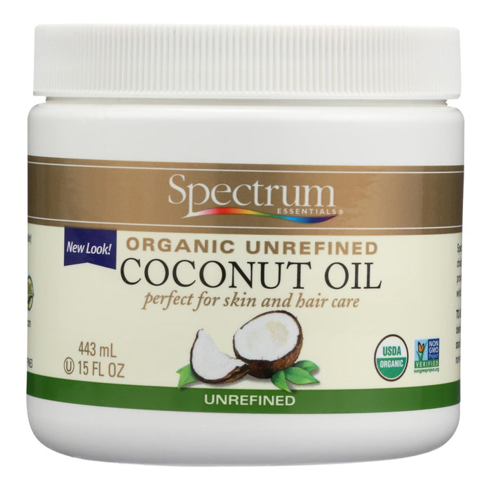 Spectrum Essentials Organic Unrefined Coconut Oil - 15 Oz.