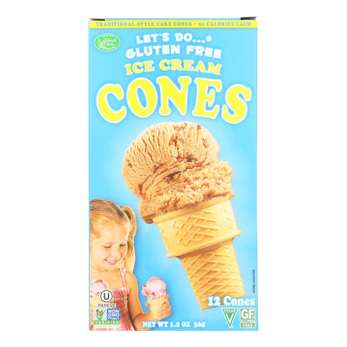 Let's Do Ice Cream Cones - Pack of 12 Crispy 1.2 Oz. Cones