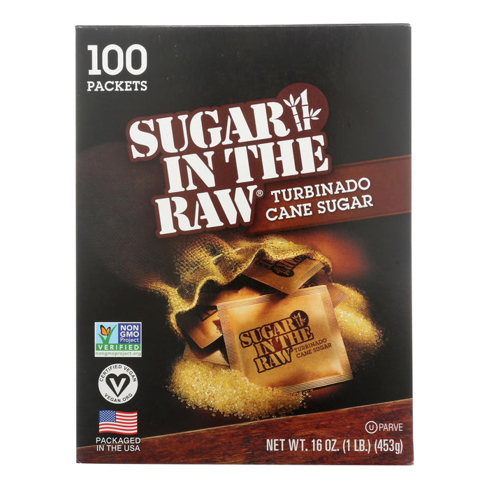 Sugar In The Raw Demerara Sugar Packets, Perfect for Coffee, Tea, and Sweetening, 100 Packets per Box (Pack of 8)