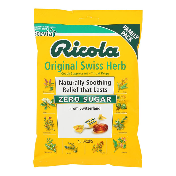 Ricola Sugar-Free Menthol with Stevia Mints (Pack of 6 - 45 Count Bags)