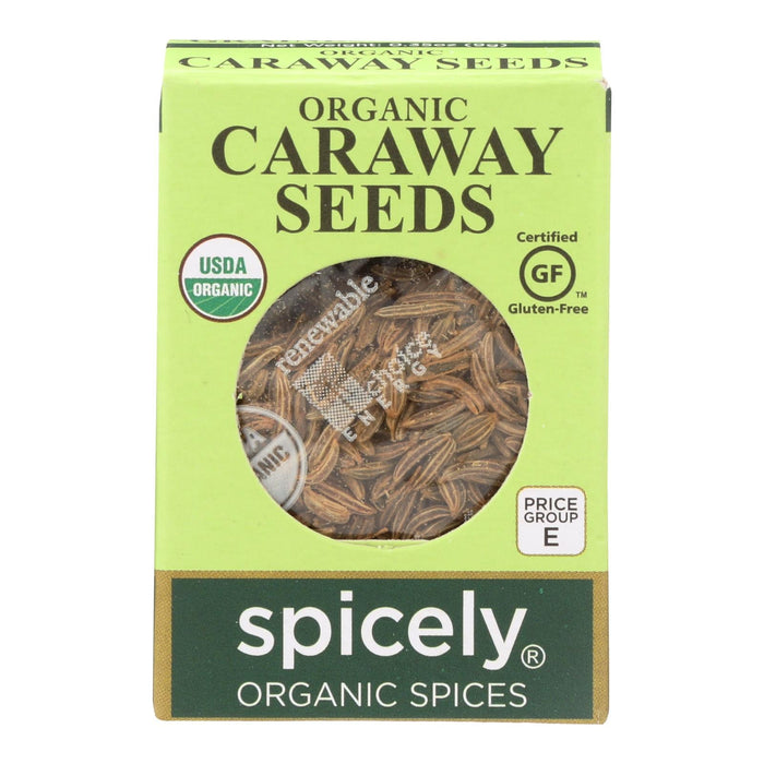 Organic Caraway Seeds by Spicely Organics - Case of 6 - 0.35 Oz.