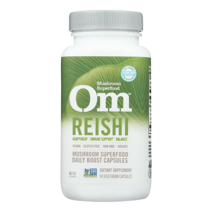 Om Mushroom Superfood Reishi Mushroom Capsules Superfood Supplement, 90 Count