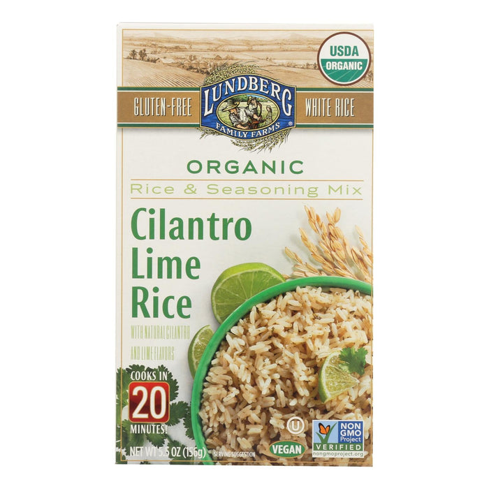 Lundberg Family Farms Cilantro Lime Rice and Seasoning Mix - 6 Pack (5.50 Oz. Each)