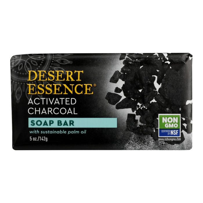 Desert Essence Activated Charcoal Soap Bar for Detoxification  (5 Oz.)