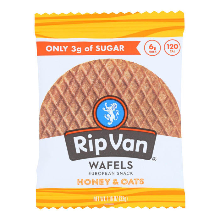 Honey Oats Wafers from Rip Van Wafels (Pack of 12, 1.16 Ounces)