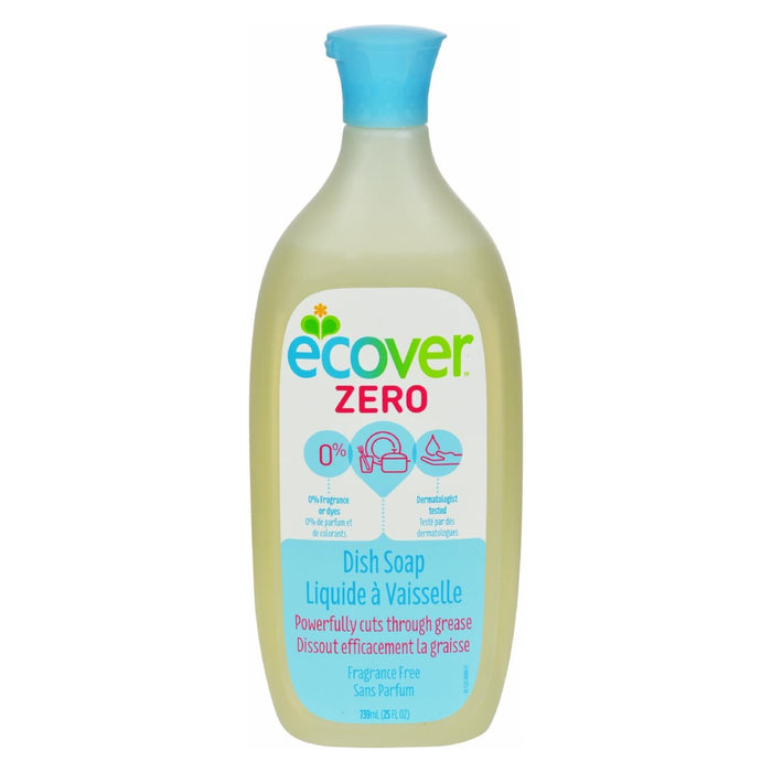 Ecover Zero Fragrance-Free Dish Soap: Gentle on Skin, Tough on Grease (25 fl oz, Pack of 6)