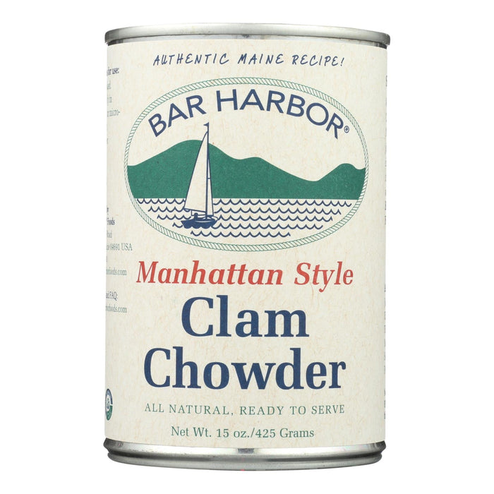 Bar Harbor Creamy Manhattan Clam Chowder Soup, 15 Oz. Pack of 6