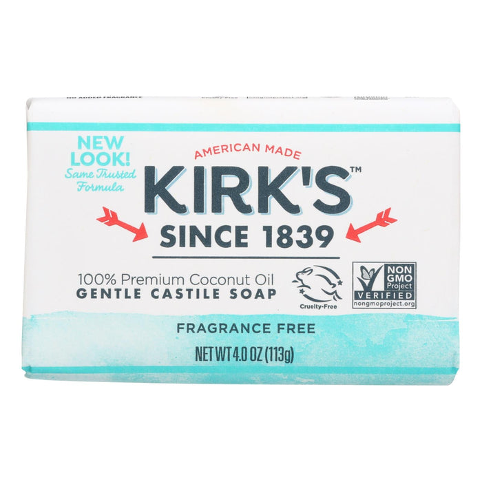 Kirk's Original Coco Castile Soap Fragrance Free - 4 Oz