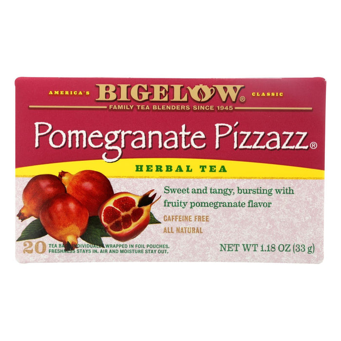 Bigelow Pomegranate Pizzazz Herbal Tea, 6 Boxes of 20 Tea Bags