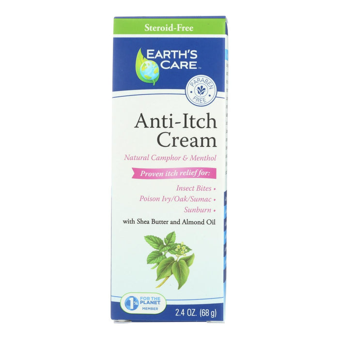 Earth's Care Anti-Itch Cream for Relief of Itching, 2.4 Oz.