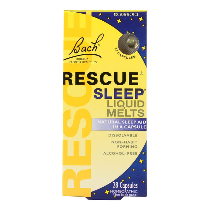 Bach Flower Remedies Rescue Sleep Liquid Melts Sleep Support (28 Capsules)