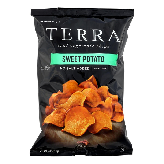 Terra Sweet Potato Chips (Pack of 12 - 6 Oz. No Salt Added)