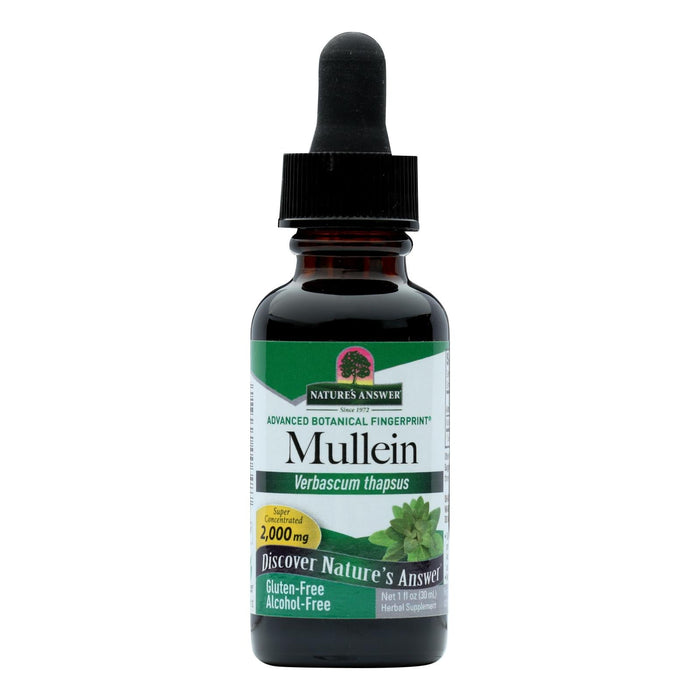 Nature's Answer Mullein Leaf Extract Alcohol-Free, Respiratory Support, 1 Fl Oz