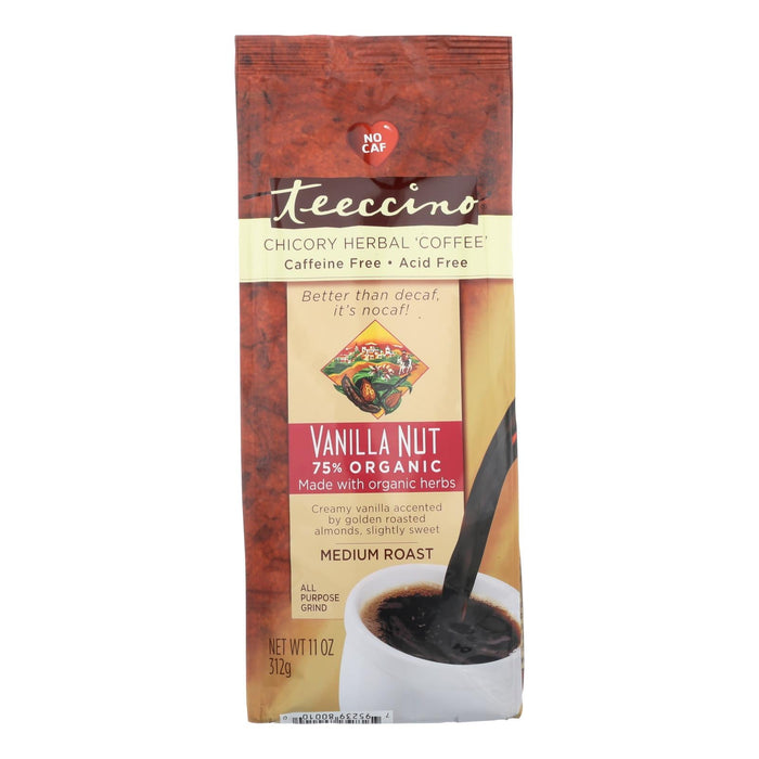 Teeccino Mediterranean Herbal Coffee - Vanilla Nut - 11 oz. Bag (Pack of 6)