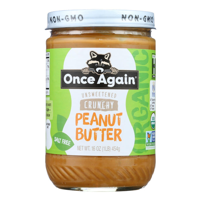 Once Again Organic Crunchy Peanut Butter (Pack of 6 - 1 lb. Each)