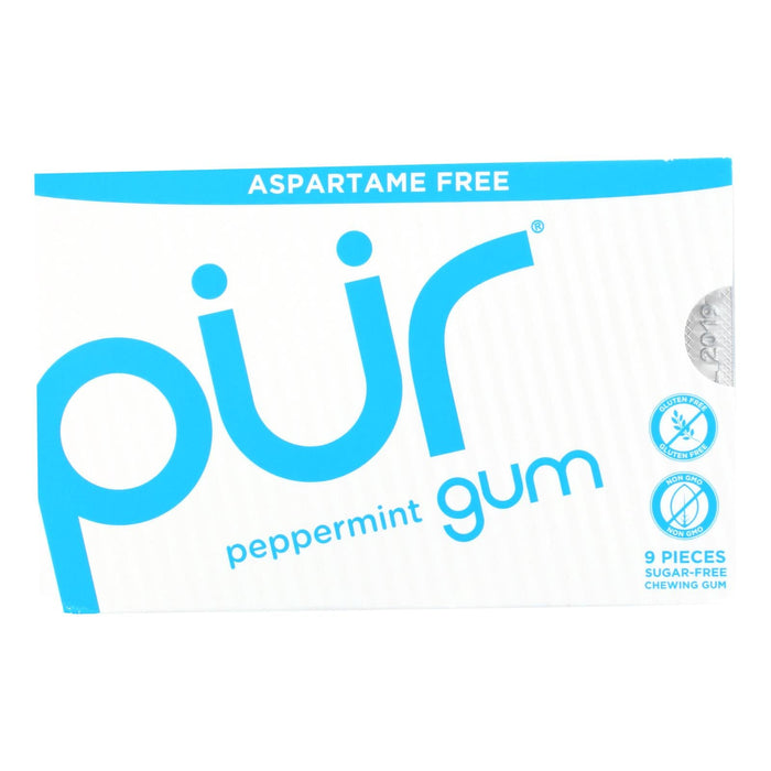 Pur Gum - 12 Pack - Peppermint - 12.6g - Aspartame Free
