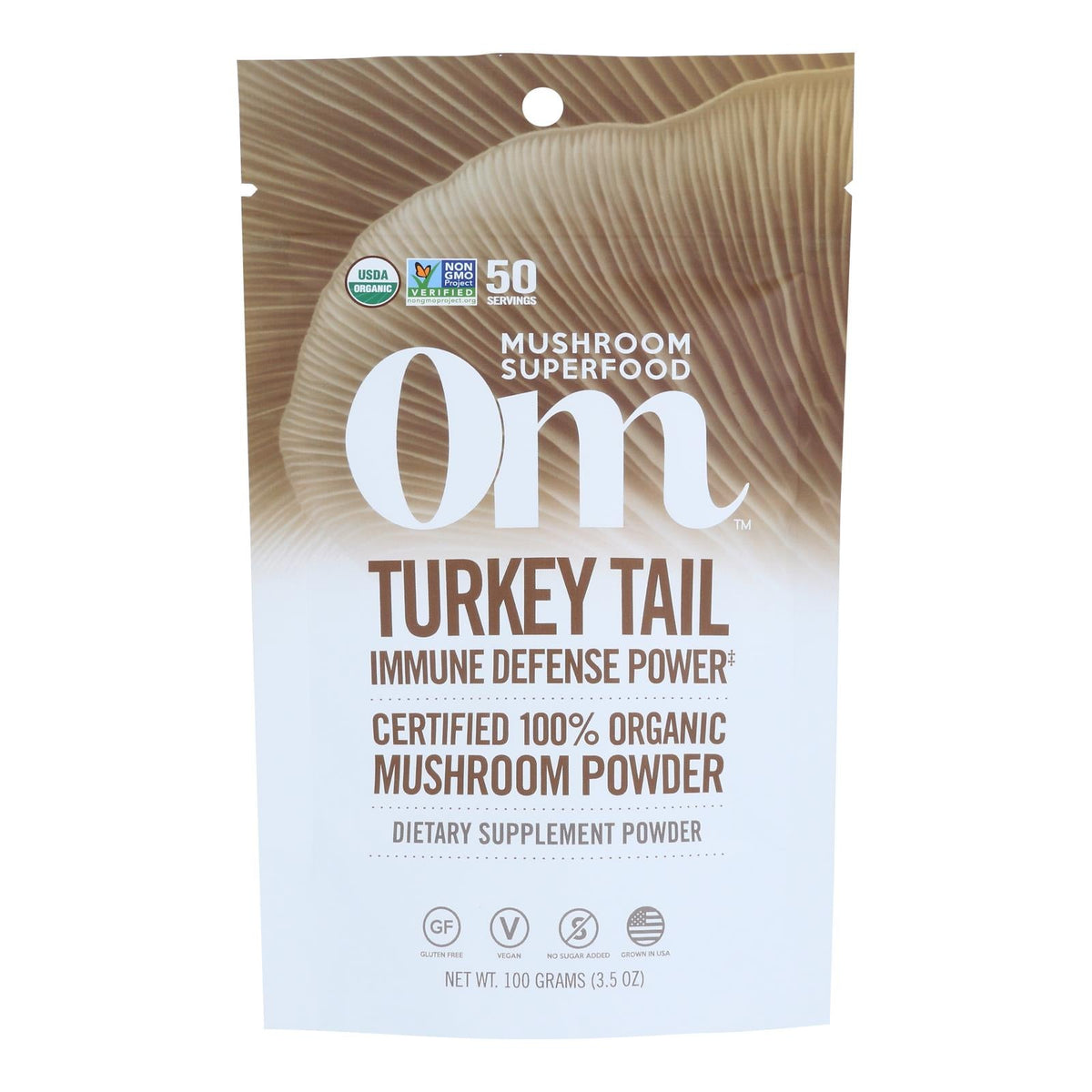 Om Organic Turkey Tail Mushroom Powder, 3.5 oz. (100g) — Specialty Food ...