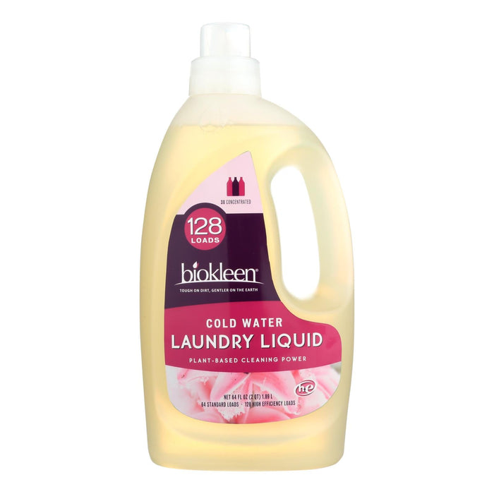 Biokleen Laundry Liquid: Cold Water Formula, Effective in All Temperatures, 64 Fl Oz