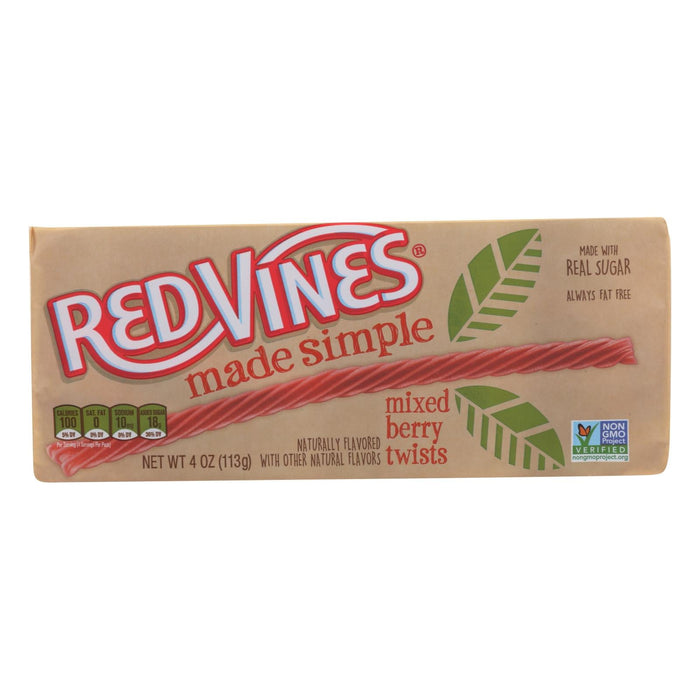 Natural Vines Licorice Berry Flavored Candy Twists (Pack of 9 - 4 oz)