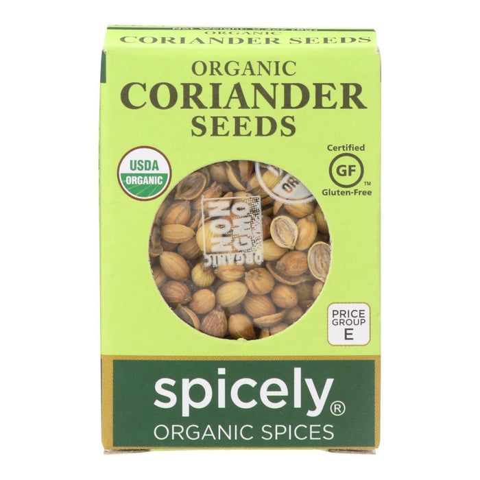 Spicely Organics Coriander Seeds, Organic, 6 x 0.3 Oz. Packs