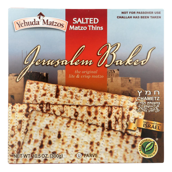 Yehuda Matzo Thins: Salted, Pack 12, 10.5 Oz